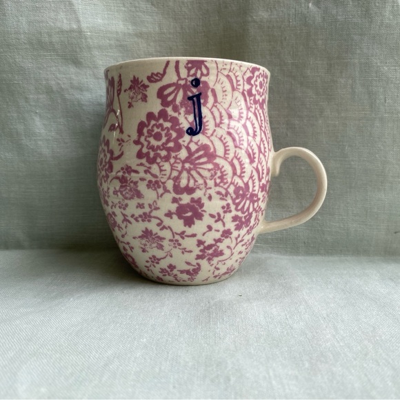 Anthropologie Other - Anthropologie Samantha Robinson Homegrown purple foral monogram "J" mug 16 oz.